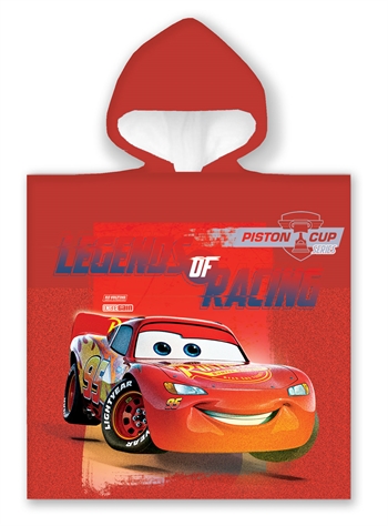 Billede af Badeponcho - Børnehåndklæde - 50x100 cm - Lynet Mc Queen piston cup - 100% Bomuld hos Shopdyner.dk